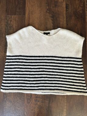 NWT LOUIZA BABOURYAN Striped Baby Alpaca Top Size Small